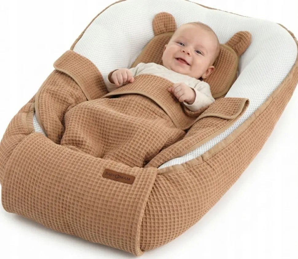 Babymam kokon niemowlęcy AIR 3D safe sleep set gniazdo kojec zestaw