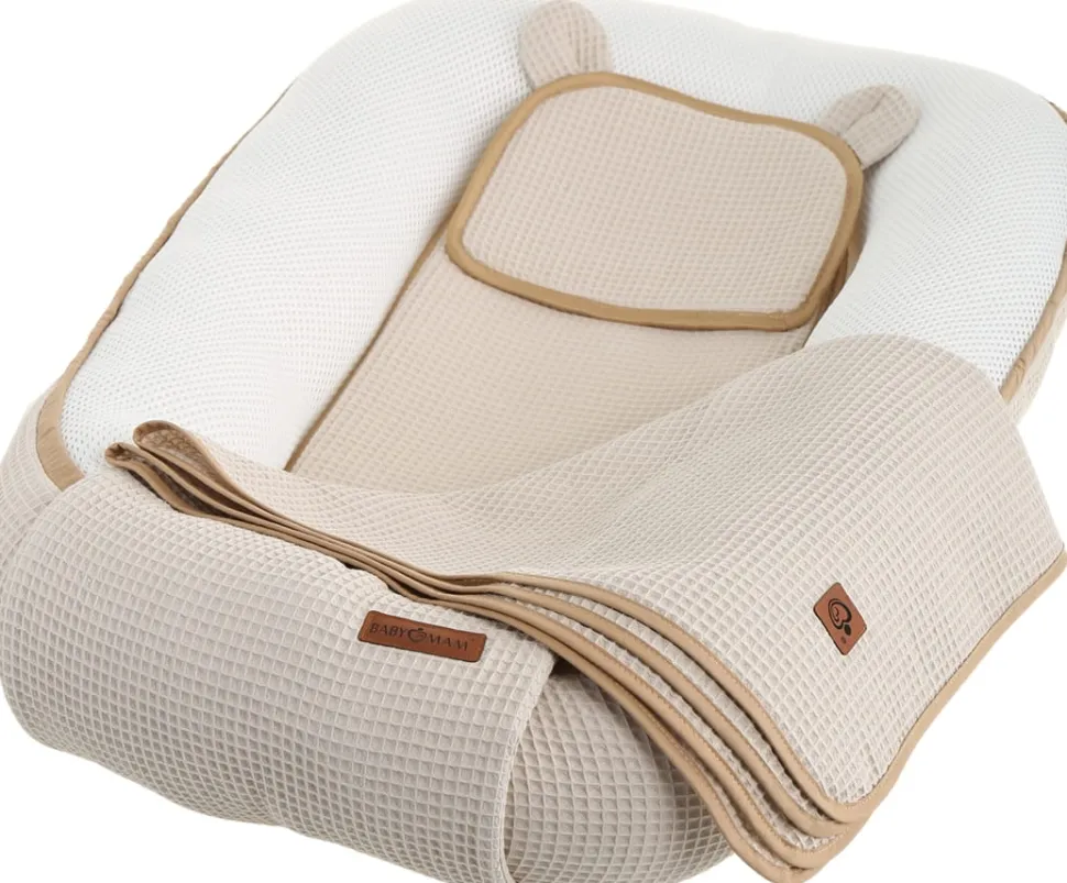 Babymam kokon niemowlęcy AIR 3D safe sleep set gniazdo kojec zestaw