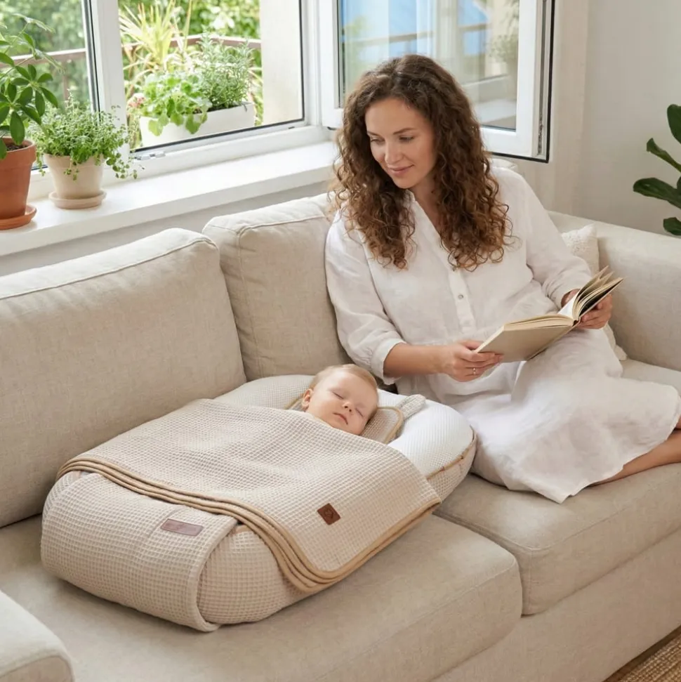 Babymam kokon niemowlęcy AIR 3D safe sleep set gniazdo kojec zestaw