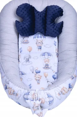 Babymam kokon niemowlęcy gniazdo kojec minky 7 el.