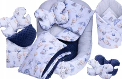 Babymam kokon niemowlęcy gniazdo kojec minky 7 el.
