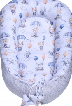 Babymam kokon niemowlęcy gniazdo kojec minky 7 el.