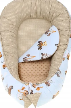 Babymam kokon niemowlęcy gniazdo kojec minky 7 el.