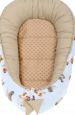 Babymam kokon niemowlęcy gniazdo kojec minky 7 el.