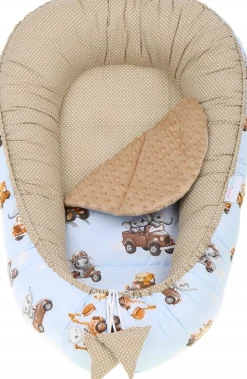 Babymam kokon niemowlęcy gniazdo kojec minky 7 el.