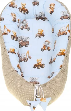 Babymam kokon niemowlęcy gniazdo kojec minky 7 el.