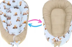 Babymam kokon niemowlęcy gniazdo kojec minky 7 el.