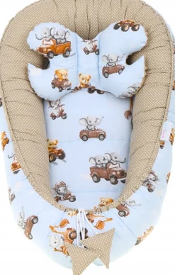 Babymam kokon niemowlęcy gniazdo kojec minky 7 el.
