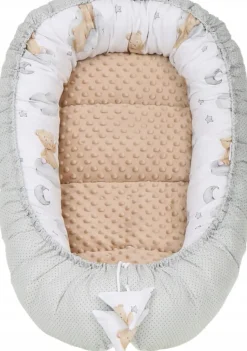 Babymam kokon niemowlęcy gniazdo kojec minky 7 el.