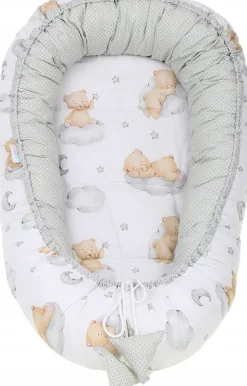Babymam kokon niemowlęcy gniazdo kojec minky 7 el.