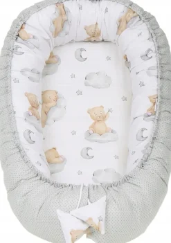 Babymam kokon niemowlęcy gniazdo kojec minky 7 el.