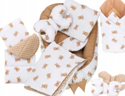 Babymam kokon niemowlęcy gniazdo kojec minky 7 el.