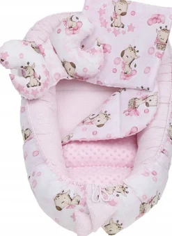 Babymam kokon niemowlęcy gniazdo kojec minky 7 el.