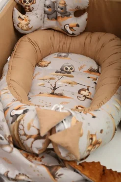 Babymam kokon niemowlęcy gniazdo kojec minky 7 el.