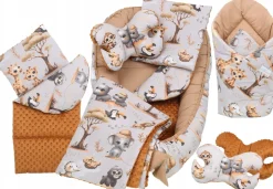 Babymam kokon niemowlęcy gniazdo kojec minky 7 el.