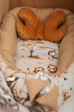 Babymam kokon niemowlęcy gniazdo kojec minky 7 el.