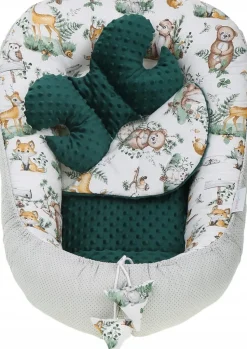 Babymam kokon niemowlęcy gniazdo kojec minky 7 el.