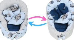 Babymam kokon niemowlęcy gniazdo kojec minky 7 el.