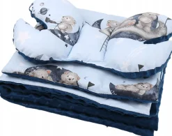 Babymam kokon niemowlęcy gniazdo kojec minky 7 el.
