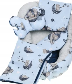 Babymam kokon niemowlęcy gniazdo kojec minky 7 el.