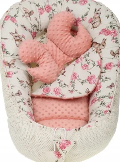 Babymam kokon niemowlęcy gniazdo kojec minky 7 el.