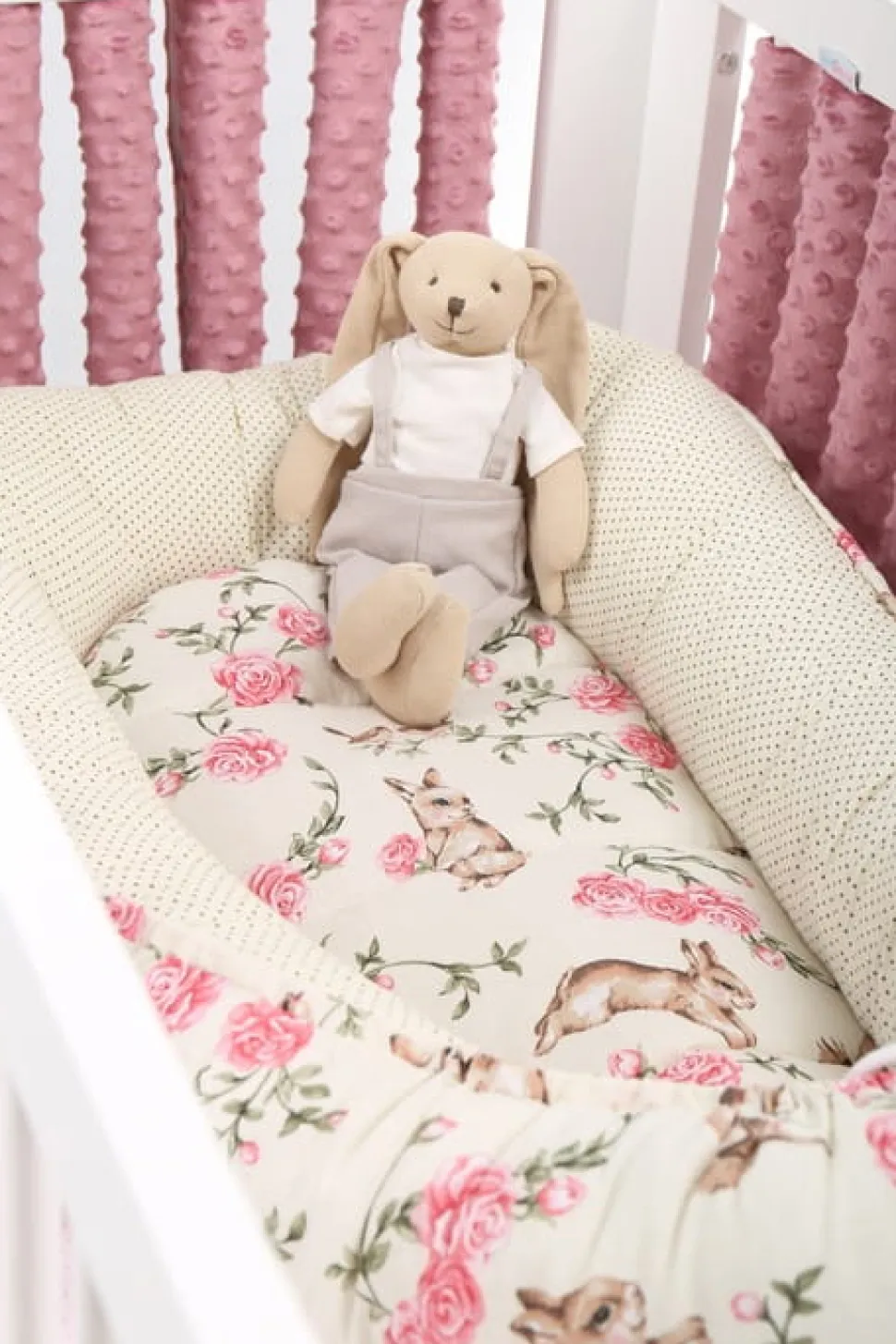 Babymam kokon niemowlęcy gniazdo kojec minky 7 el.