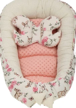 Babymam kokon niemowlęcy gniazdo kojec minky 7 el.