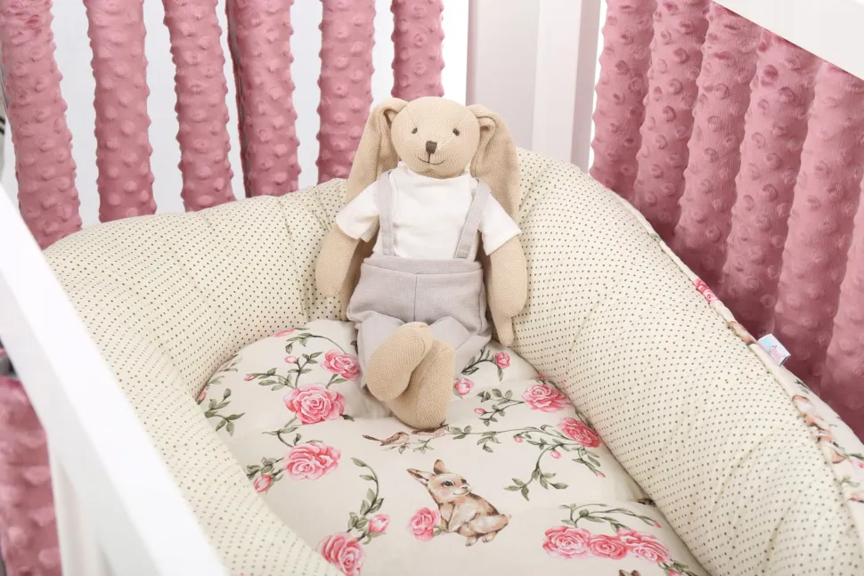 Babymam kokon niemowlęcy gniazdo kojec minky 7 el.