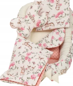 Babymam kokon niemowlęcy gniazdo kojec minky 7 el.