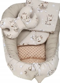 Babymam kokon niemowlęcy gniazdo kojec minky 7 el.
