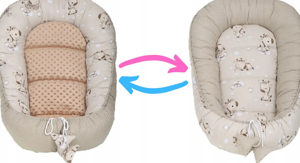 Babymam kokon niemowlęcy gniazdo kojec minky 7 el.