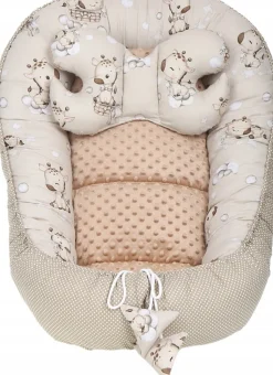 Babymam kokon niemowlęcy gniazdo kojec minky 7 el.