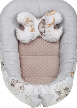Babymam kokon niemowlęcy gniazdo kojec minky 7 el.