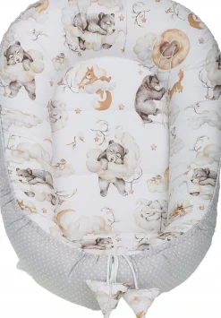 Babymam kokon niemowlęcy gniazdo kojec minky 7 el.