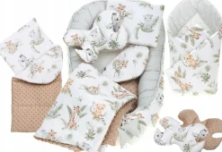 Babymam kokon niemowlęcy gniazdo kojec minky 7 el.