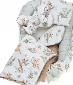 Babymam kokon niemowlęcy gniazdo kojec minky 7 el.