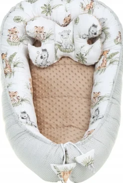 Babymam kokon niemowlęcy gniazdo kojec minky 7 el.