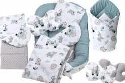 Babymam kokon niemowlęcy gniazdo kojec minky 7 el.