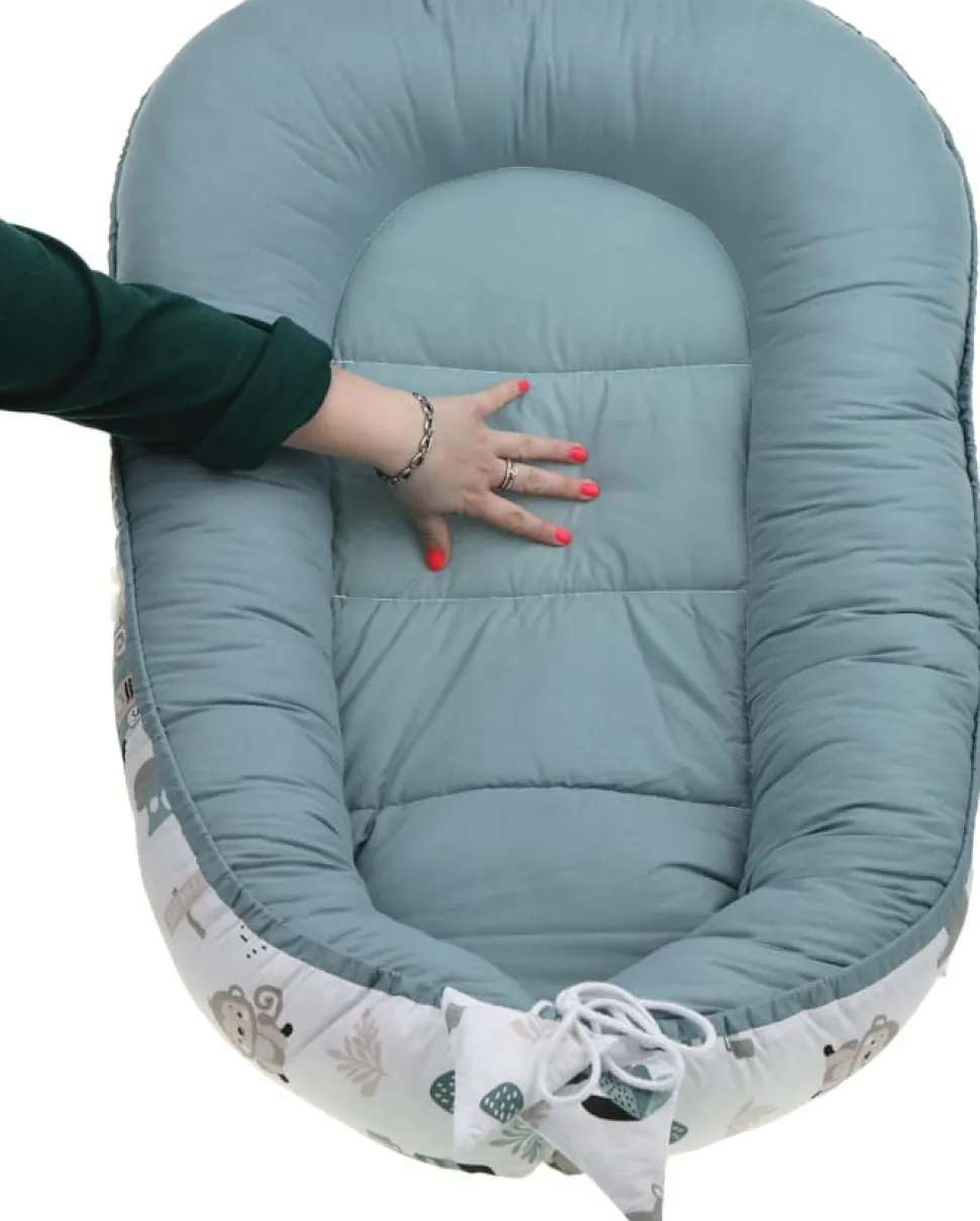 Babymam kokon niemowlęcy gniazdo kojec minky 7 el.