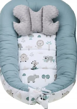 Babymam kokon niemowlęcy gniazdo kojec minky 7 el.