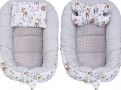Babymam kokon niemowlęcy gniazdo kojec minky 7 el.