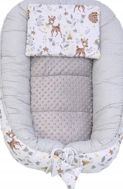 Babymam kokon niemowlęcy gniazdo kojec minky 7 el.