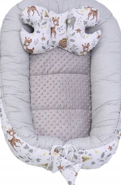 Babymam kokon niemowlęcy gniazdo kojec minky 7 el.
