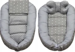 Babymam kokon niemowlęcy gniazdo kojec minky 7 el.