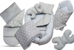 Babymam kokon niemowlęcy gniazdo kojec minky 7 el.