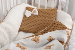 Babymam komplet do wózka minky kocyk + poduszka