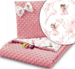 Babymam komplet minky do wózka kocyk + poduszka