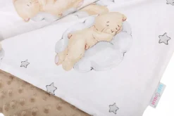 Babymam komplet minky do wózka kocyk + poduszka