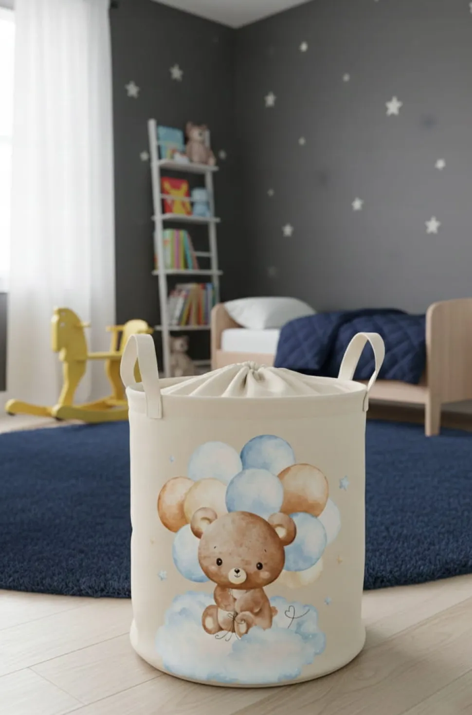 Babymam kosz na zabawki ubrania pranie duży zamykany pojemnik organizer