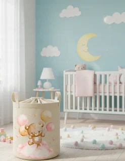 Babymam kosz na zabawki ubrania pranie duży zamykany pojemnik organizer